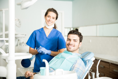 female dentist in clinic