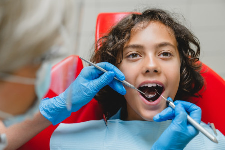 Female orthodontist dentist