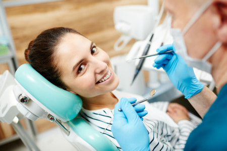 camera during oral check-up