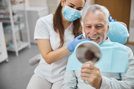 female dentist in dental clinic