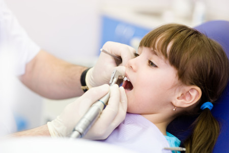 medical dentist procedure of teeth polishing